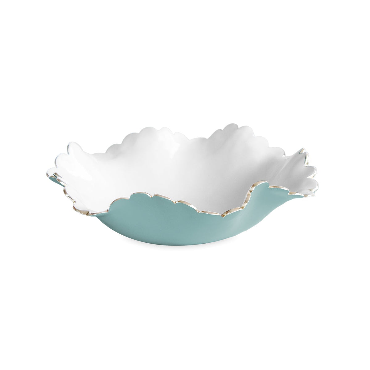 Encanto Colette Medium Bowl (Turquoise White) | Bone & Brass