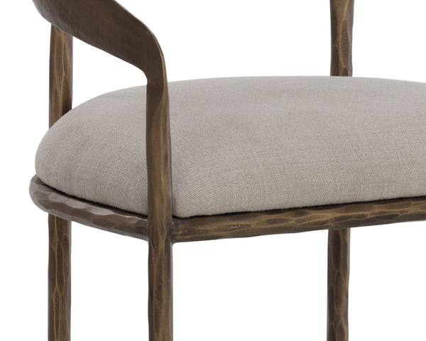 Zanatta Hammered Brass Counter Stool