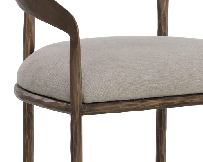 Zanatta Hammered Brass Counter Stool