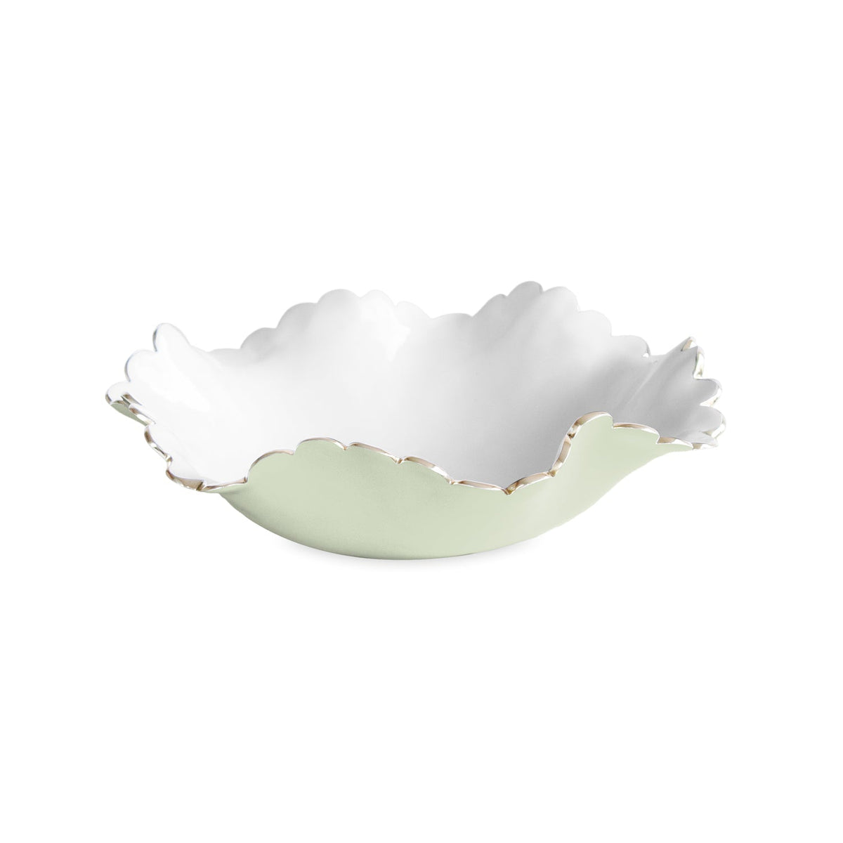 Encanto Colette Medium Bowl (Pistachio White) | Bone & Brass