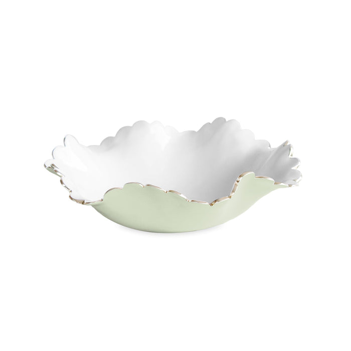 Encanto Colette Medium Bowl (Pistachio White) | Bone & Brass