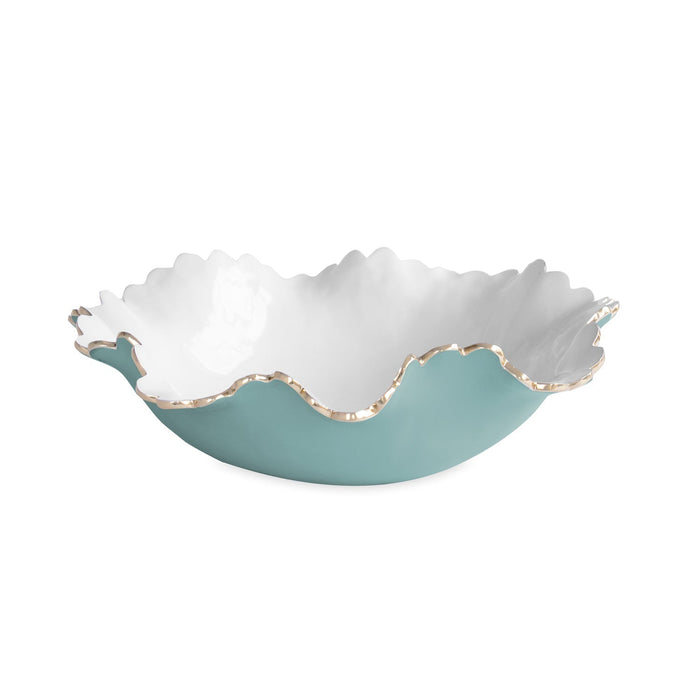 Encanto Colette Large Bowl (Turquoise White) | Bone & Brass