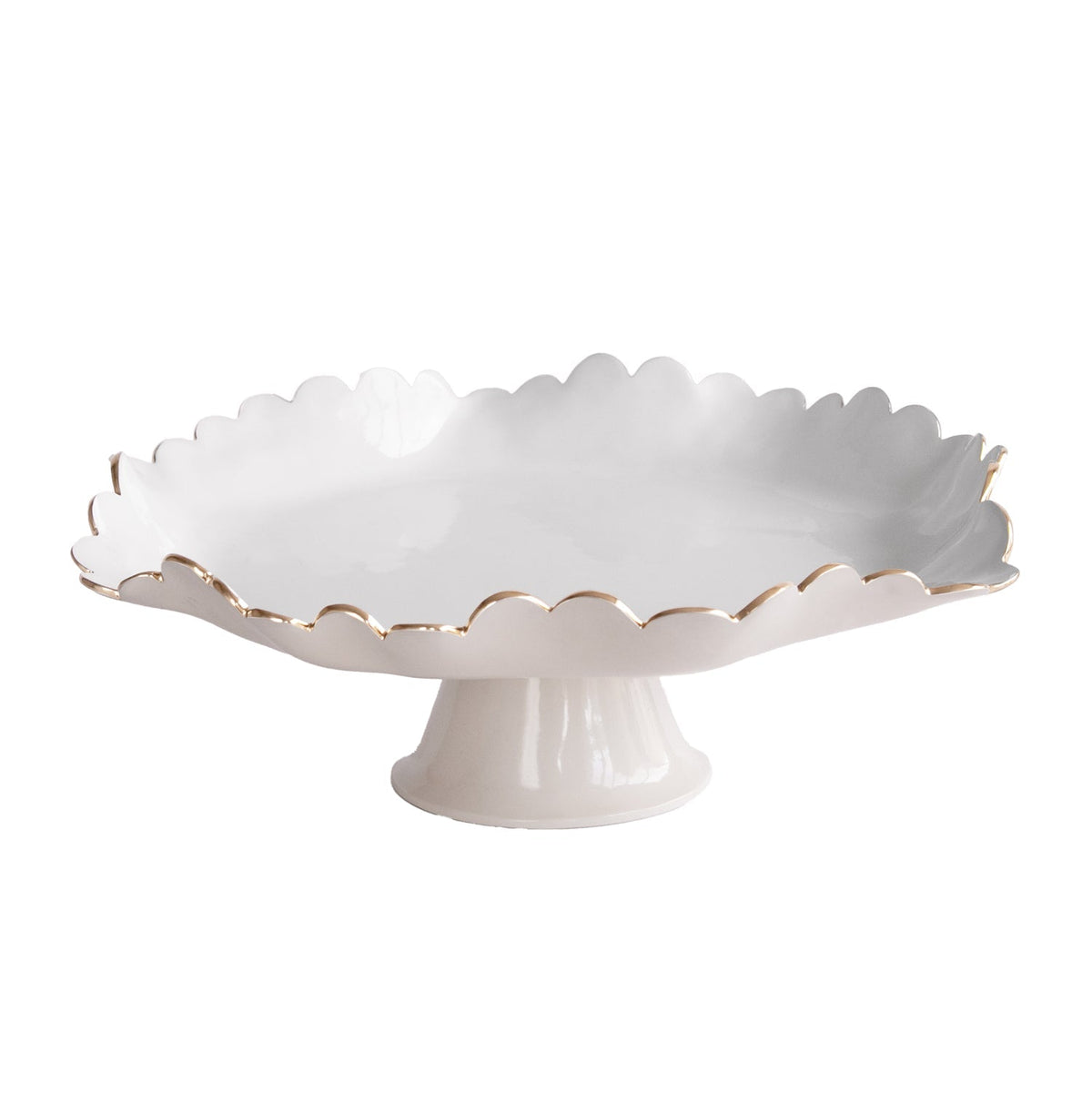 Encanto Colette Pedestal Cake Plate (Cream White) | Bone & Brass