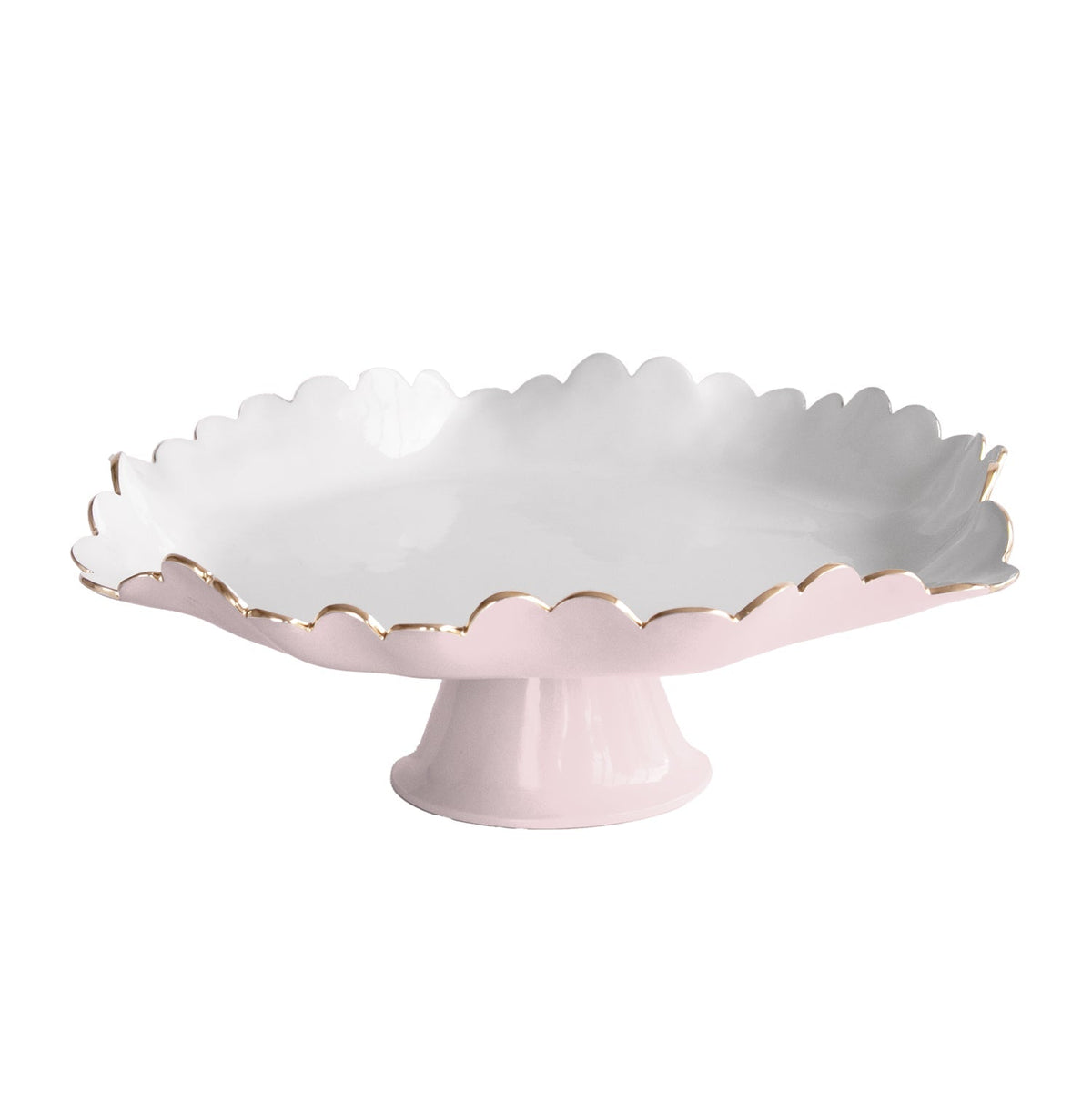 Encanto Colette Pedestal Cake Plate (Camellia White) | Bone & Brass
