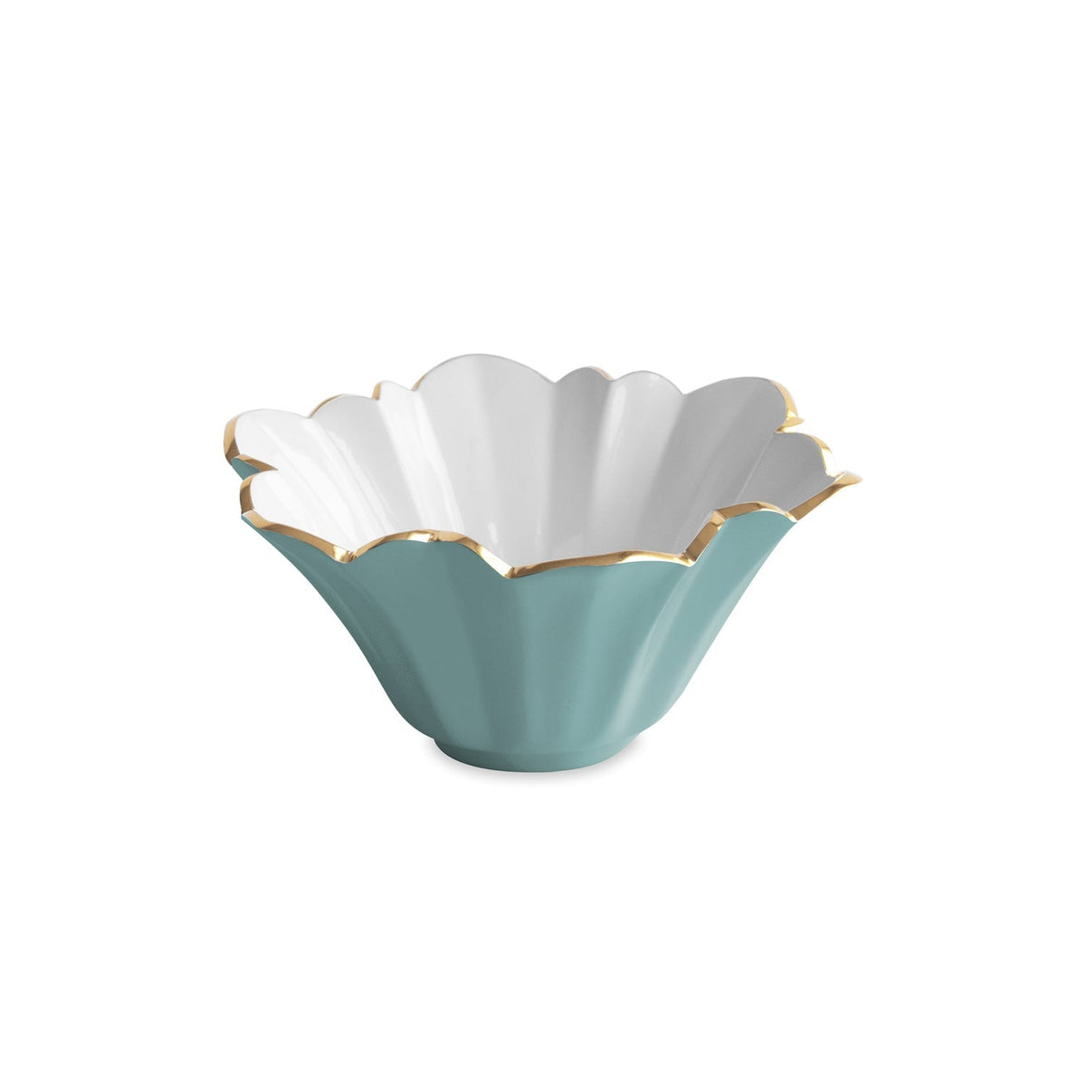 Encanto Avril Small Bowl (Turquoise White) | Bone & Brass