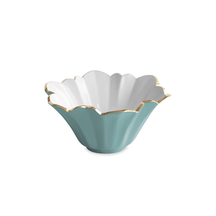 Encanto Avril Small Bowl (Turquoise White) | Bone & Brass