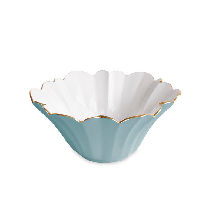 Encanto Avril Medium Bowl (Turquoise White) | Bone & Brass