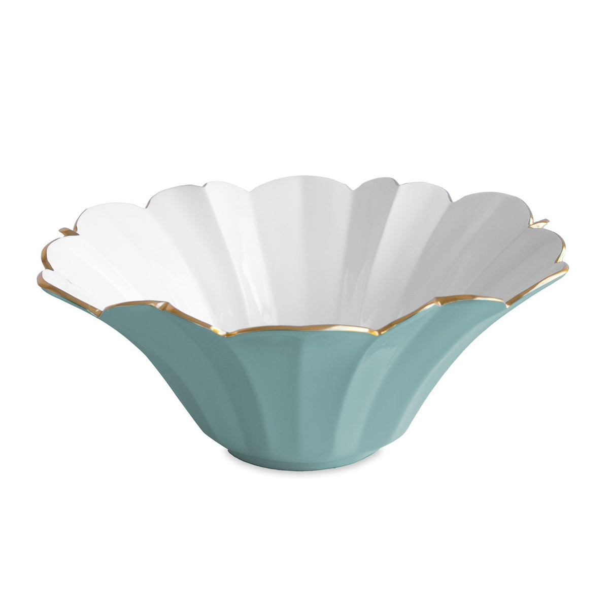 Encanto Avril Large Bowl (Turquoise White) | Bone & Brass