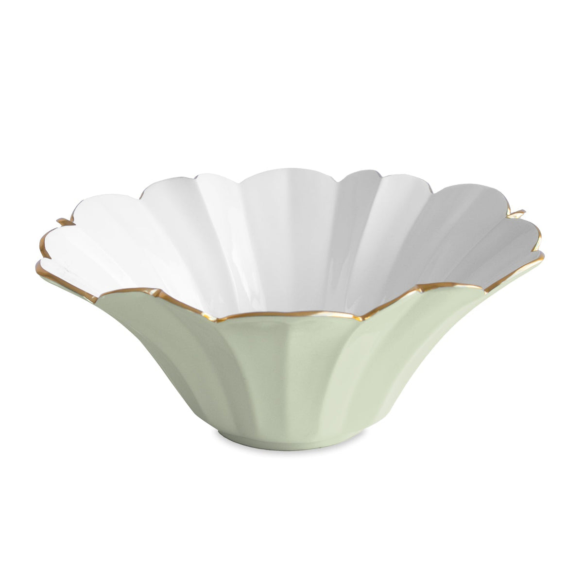 Encanto Avril Large Bowl (Pistachio White) | Bone & Brass
