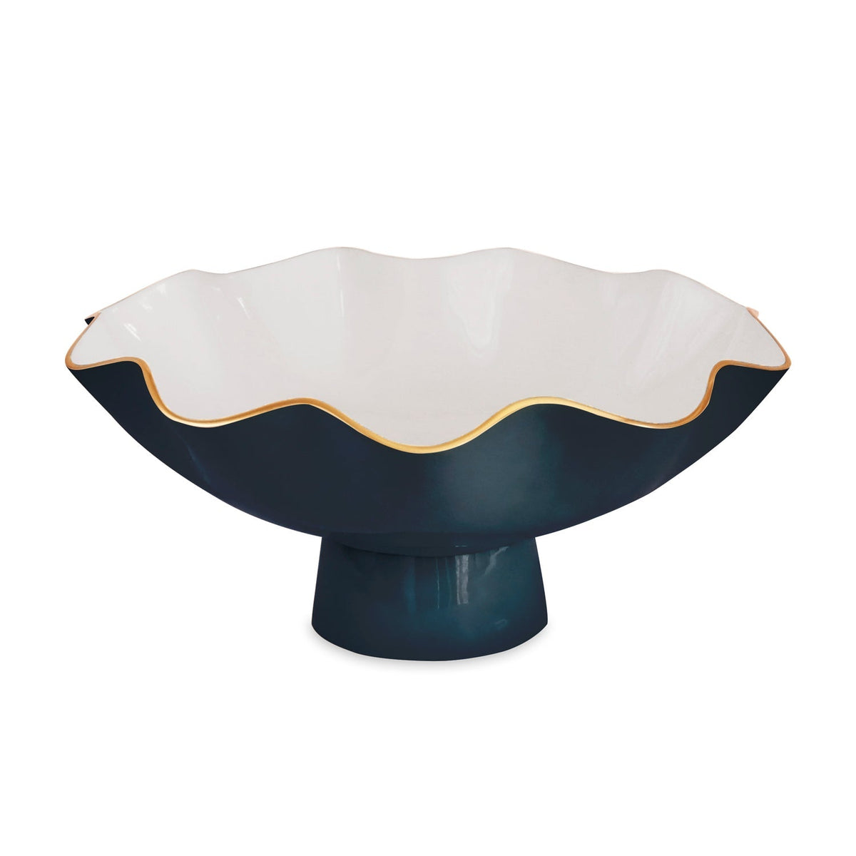Encanto Carola Large Pedestal (Midnight White) | Bone & Brass