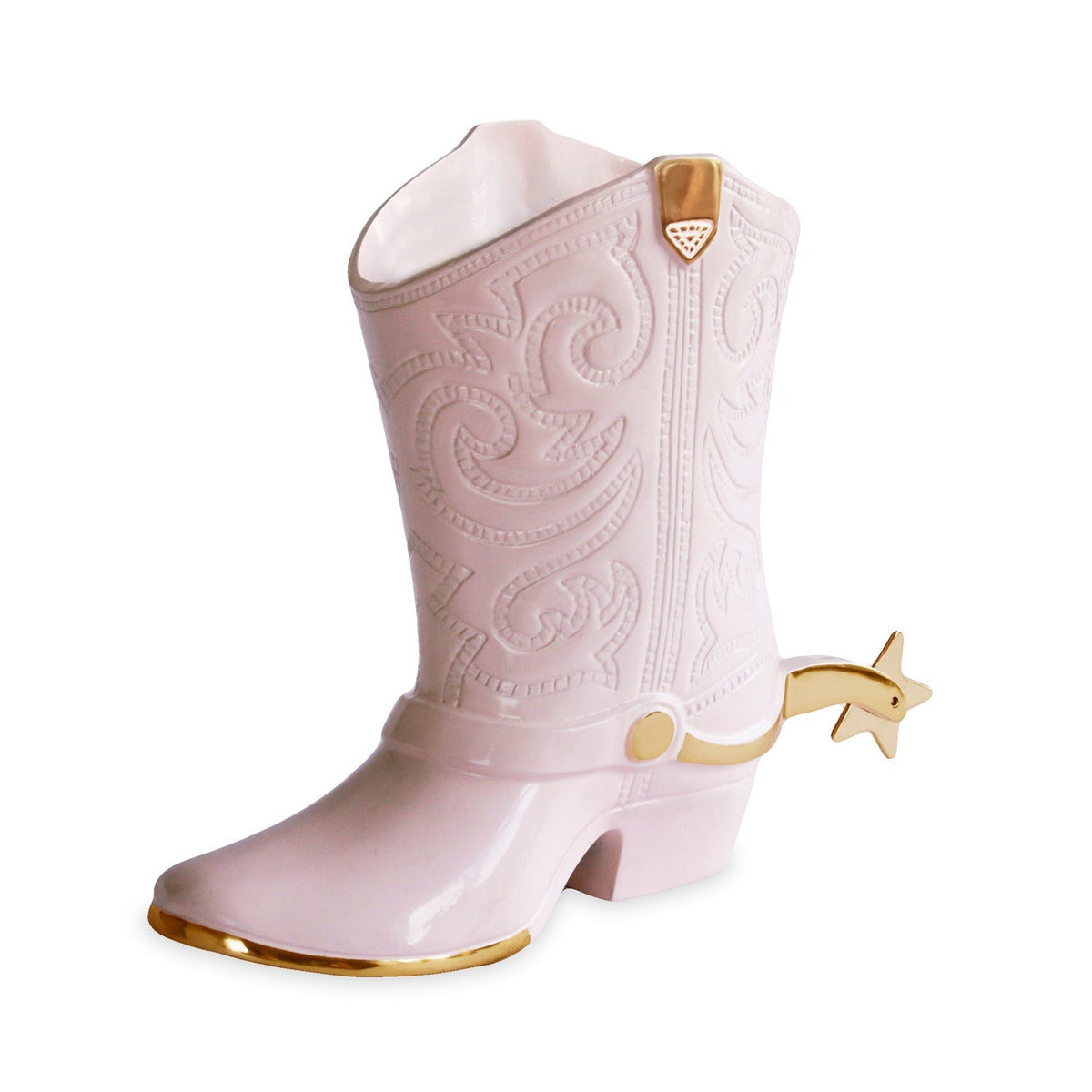Encanto Western Cowboy Boot Wine Bucket (Camellia) | Bone & Brass