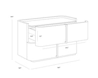 Jamille Large - Cream Nightstand