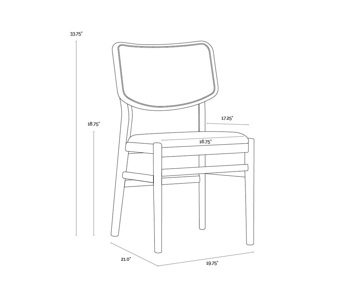 Annex Abbington Black / Natural Dining Chair