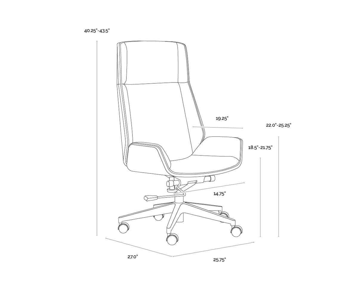 Rhett Office Dillon Black Chair