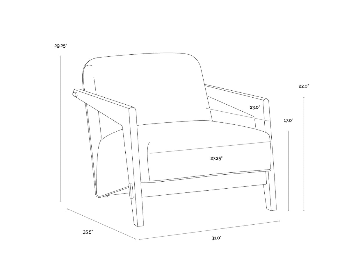 Bosco Geralt Linen Lounge Chair