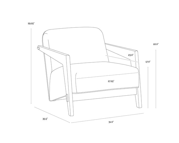 Bosco Geralt Linen Lounge Chair