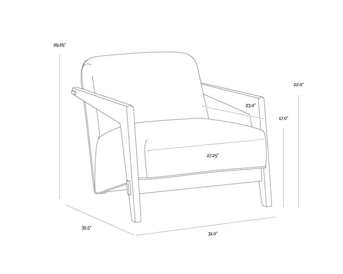 Bosco Geralt Linen Lounge Chair