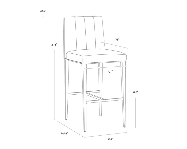 Wilbur Barstool Ivanhoe Mineral