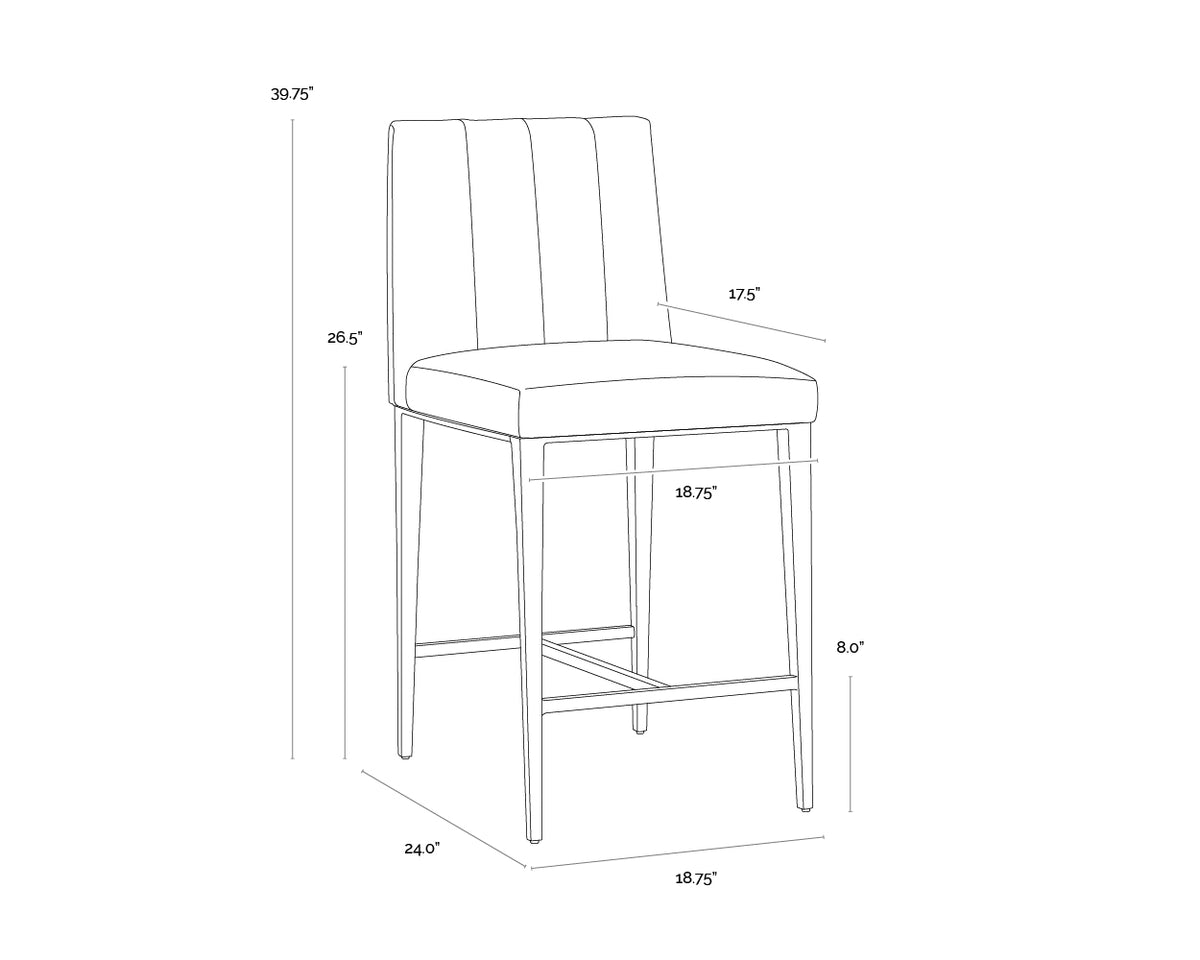 Wilbur Ivanhoe Mineral Counter Stool