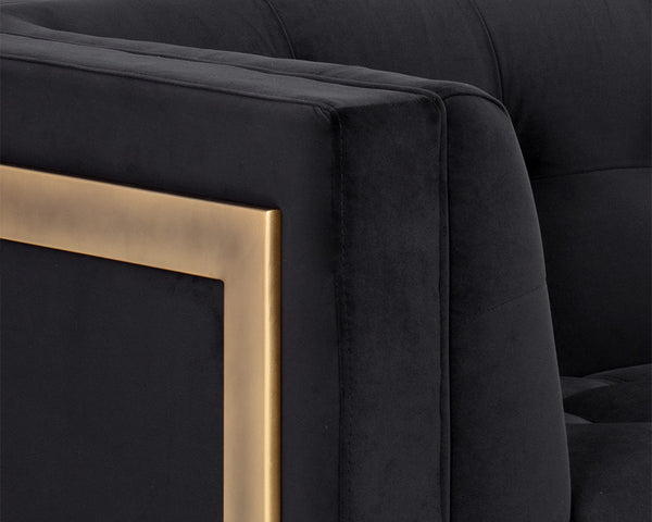 Ekon Abbington Black Sofa