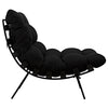 Hansen Chair with Steel Legs Charcoal Black