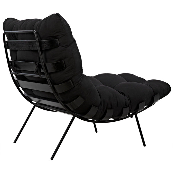 Hansen Chair with Steel Legs Charcoal Black