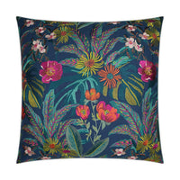 Abelia Navy Floral Throw Pillow | Bone & Brass