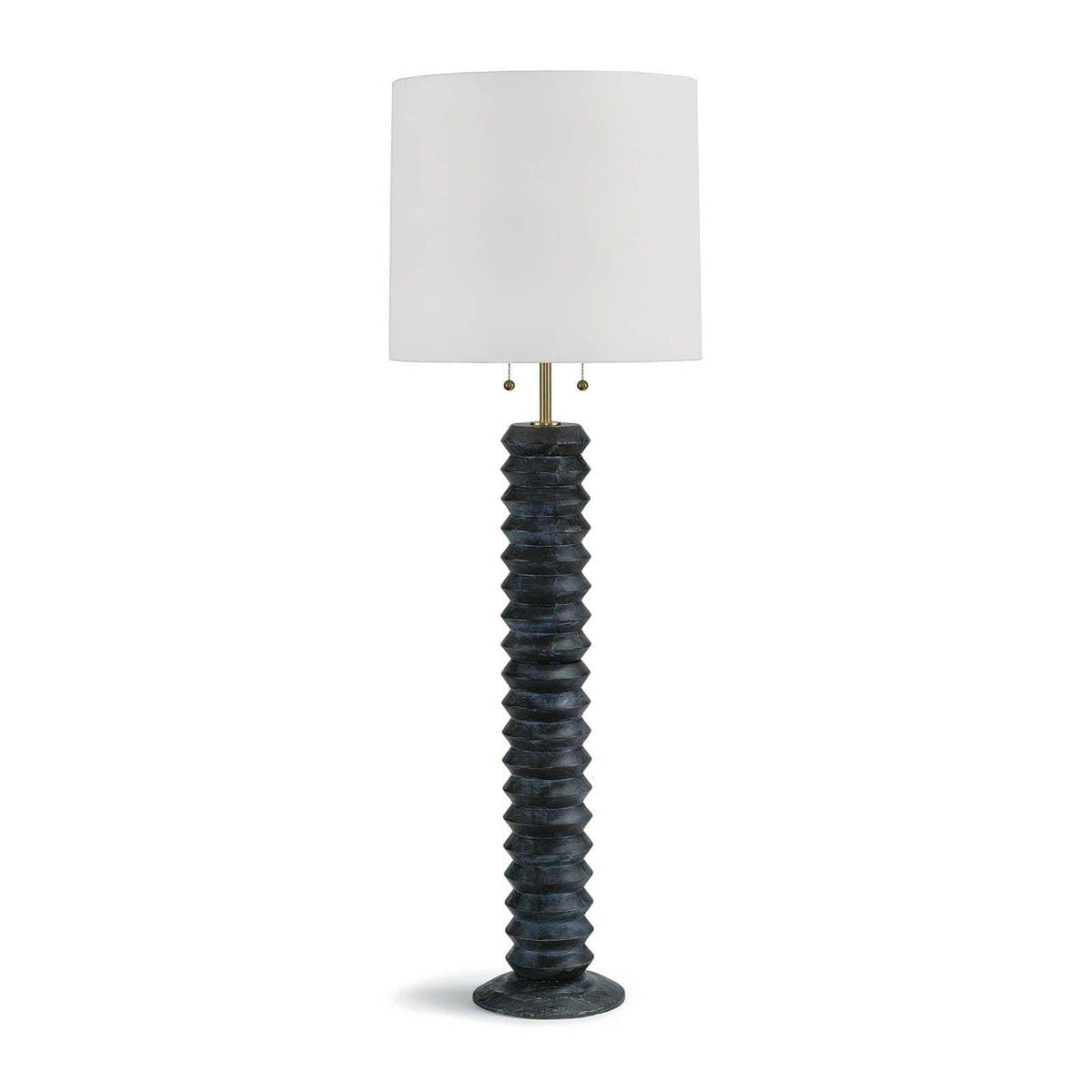 Accordion Floor Lamp Ebony | Bone & Brass