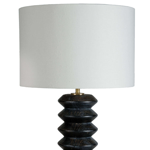 Accordion Table Lamp Ebony - Lamp Detail | Bone & Brass