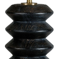 Accordion Table Lamp Ebony - Lamp Base Detail | Bone & Brass
