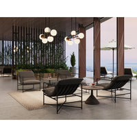 Adonis Grey Concrete End Table - Table Side View | Bone & Brass