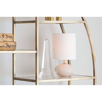 Alabaster Mini Orb Lamp - Lamp Base Detail | Bone & Brass