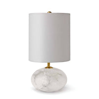 Alabaster Mini Orb Lamp | Bone & Brass