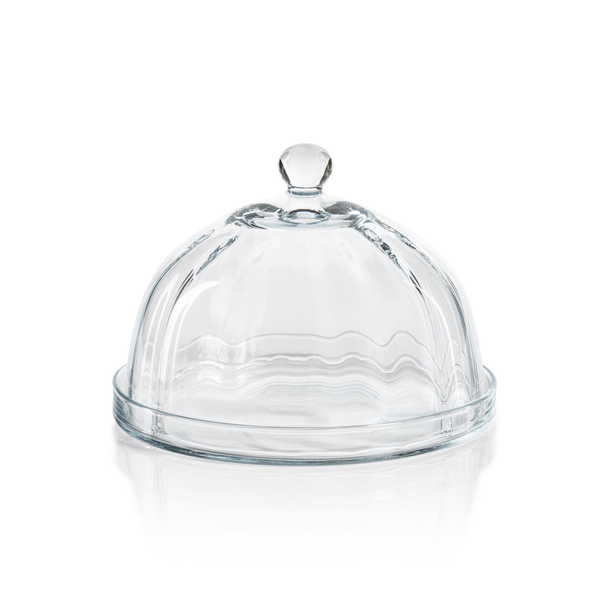 Aldgate Optic Pastry Glass Plate Cloche, Small | Bone & Brass