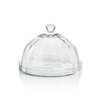 Aldgate Optic Pastry Glass Plate Cloche, Small | Bone & Brass