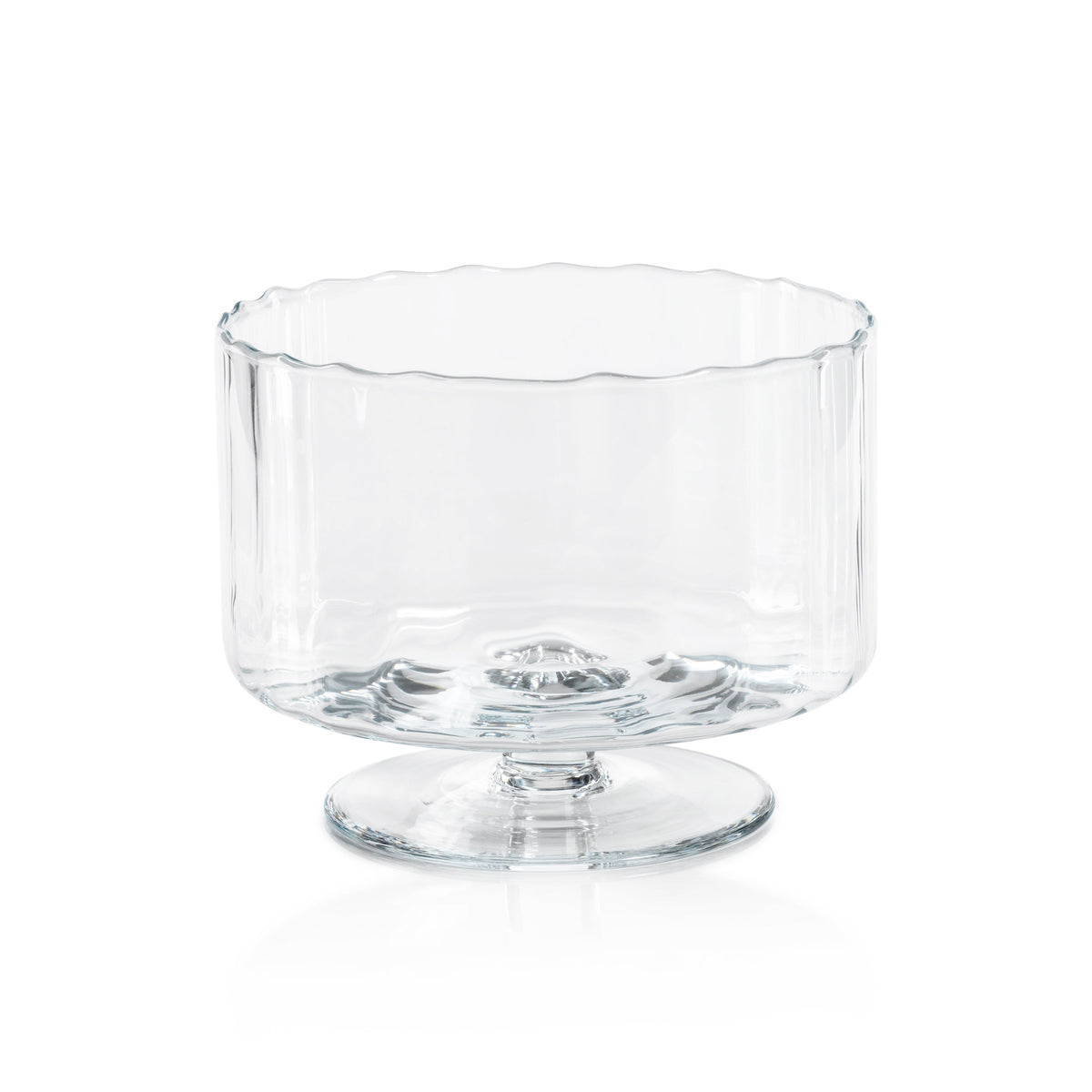 Aldgate Scalloped Optic Glass Bowl | Bone & Brass
