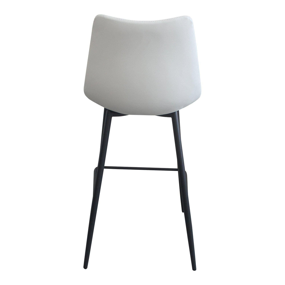 Alibi Ivory Leather Counter Stool, Set 2 - Stool Detail | Bone & Brass