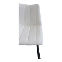 Alibi Ivory Leather Counter Stool, Set 2 - Stool View | Bone & Brass