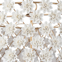Alice Porcelain Flower Chandelier - Chandelier Installed | Bone & Brass