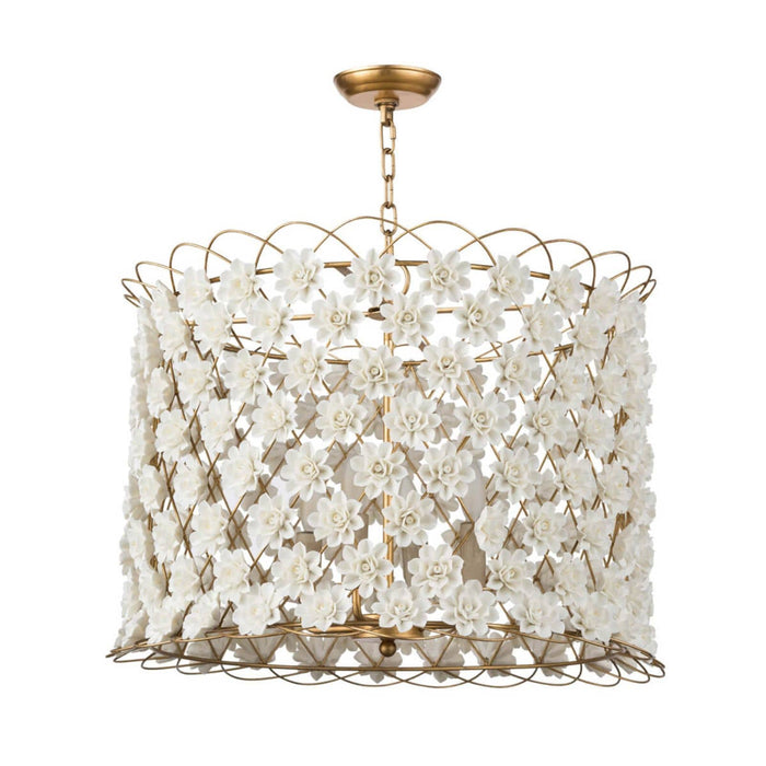 Alice Porcelain Flower Chandelier | Bone & Brass