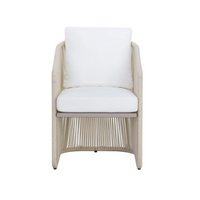 Allariz Greige Rope Outdoor Dining Armchair