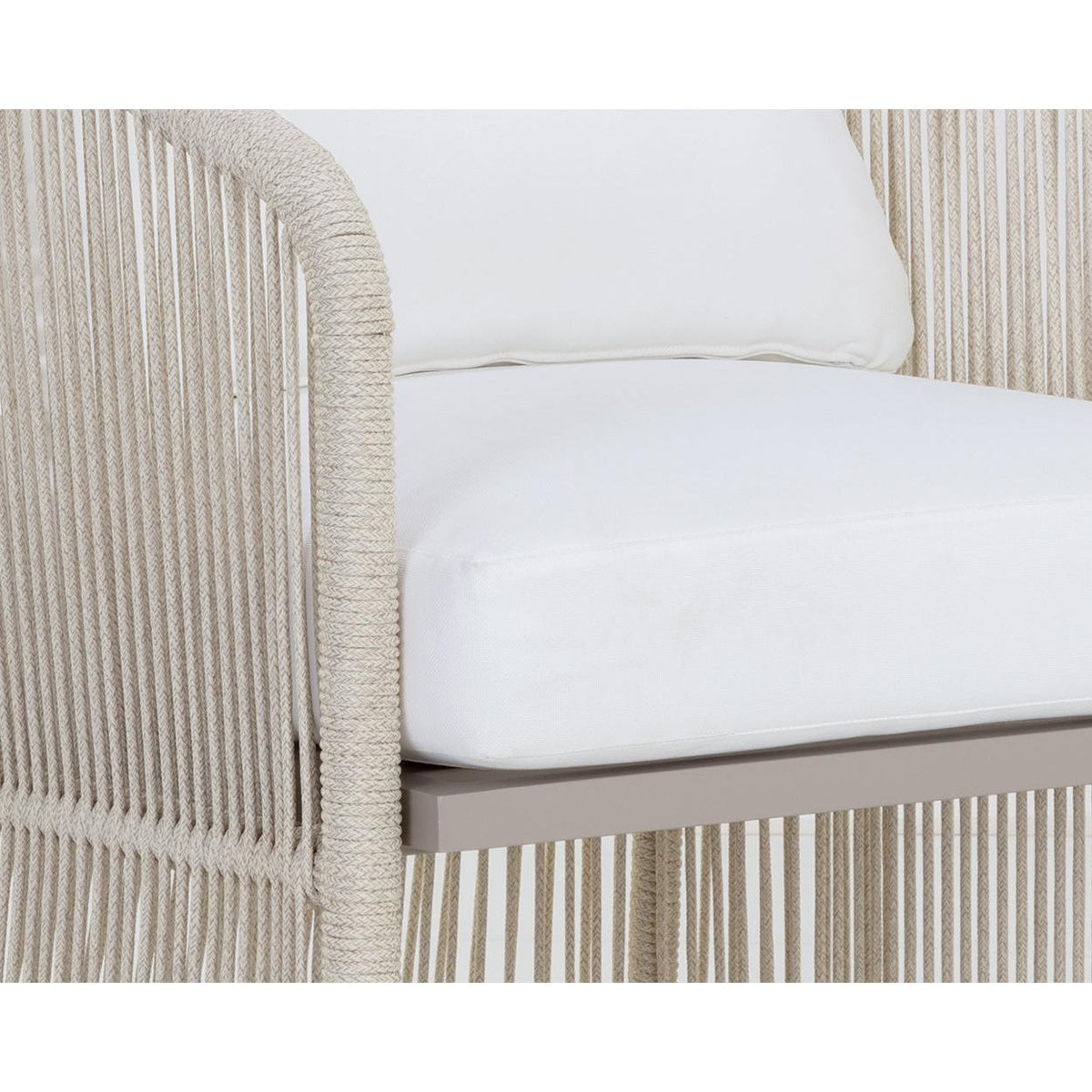 Allariz Dining Greige - Stinson White Armchair