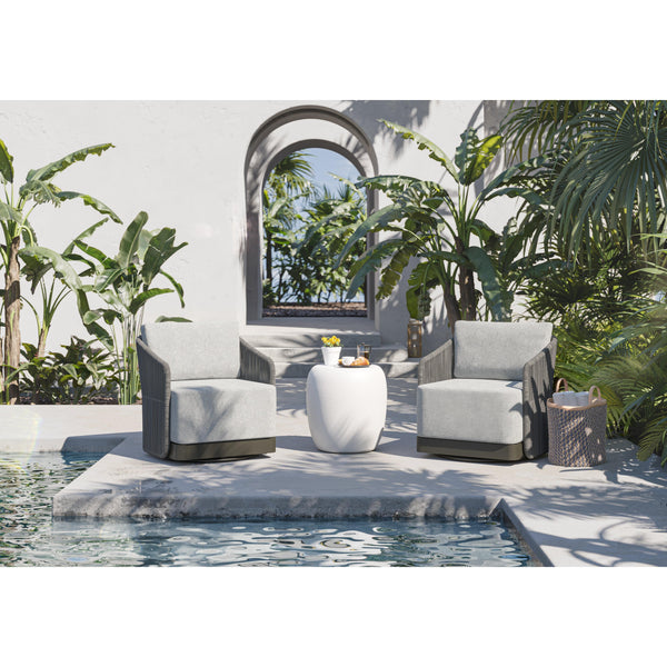Allariz Swivel Warm Grey - Gracebay Light Grey Armchair