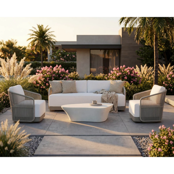 Allariz Warm Grey & Light Grey Outdoor Sofa