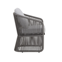 Allariz Warm Grey Rope Outdoor Dining Armchair