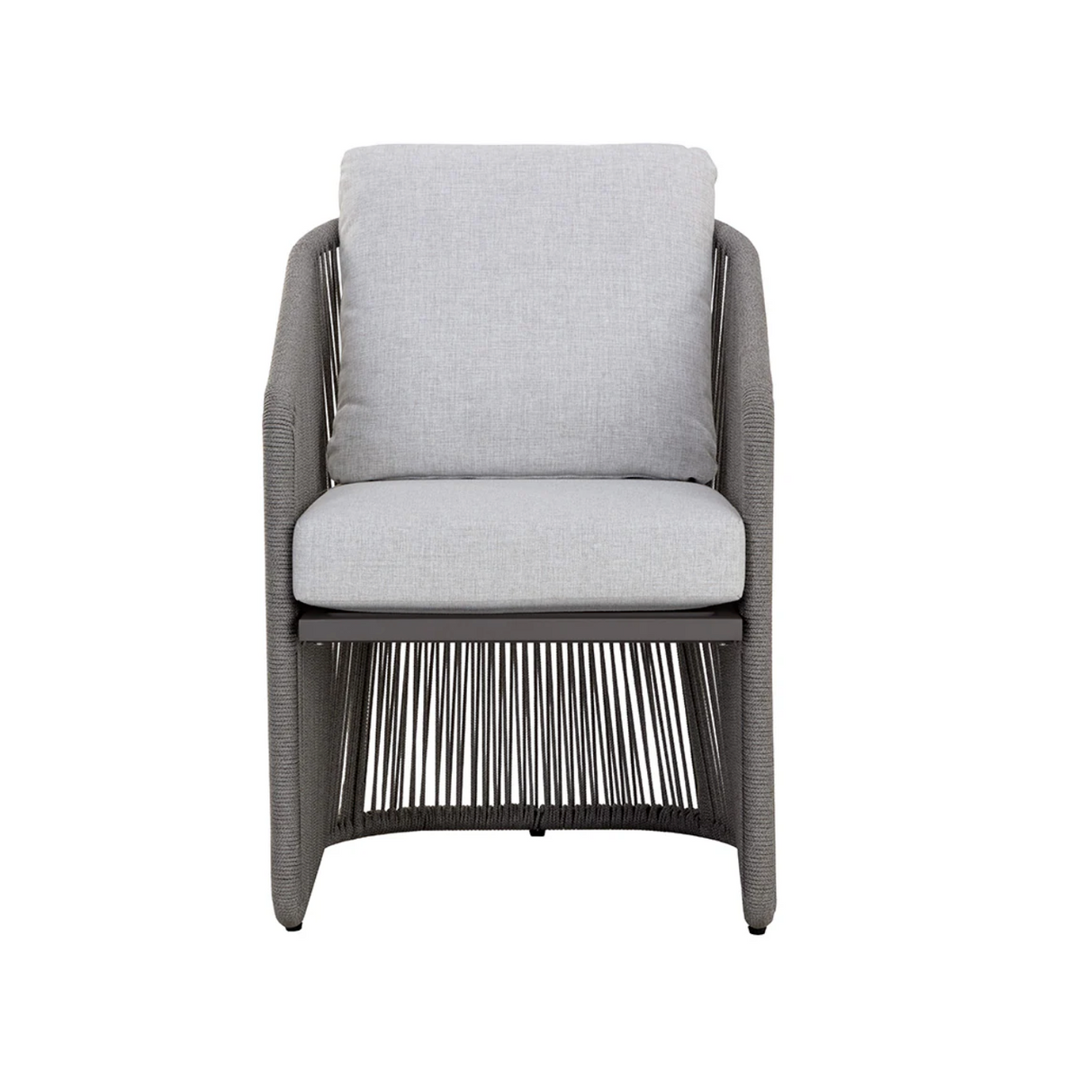 Allariz Warm Grey Rope Outdoor Dining Armchair
