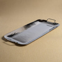 Alldo Hammered Polished Nickel Serving Tray - Tray Detail | Bone & Brass