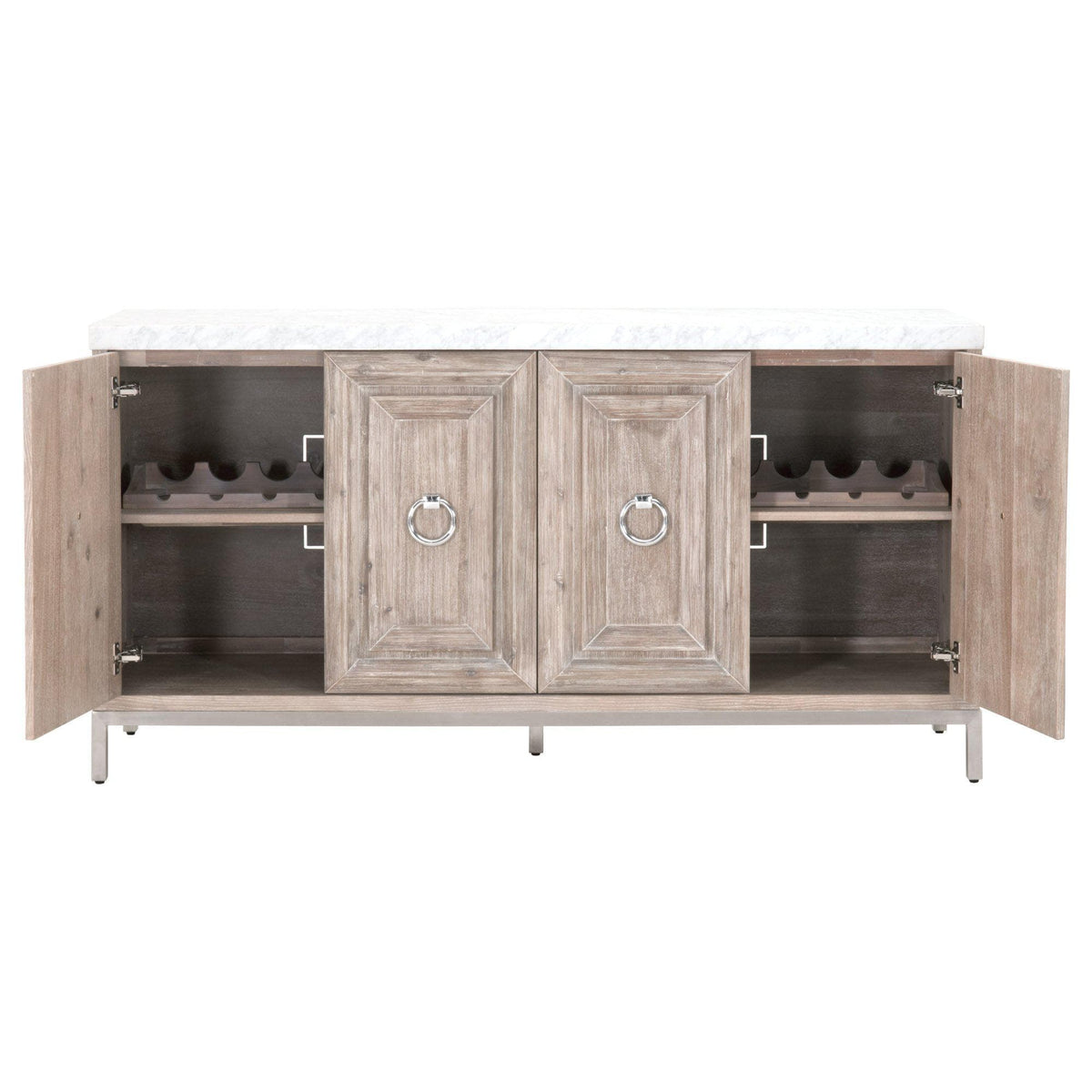 Allen Natural Gray Media Sideboard - Sideboard Door Detail | Bone & Brass