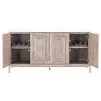 Allen Natural Gray Media Sideboard - Sideboard Door Detail | Bone & Brass