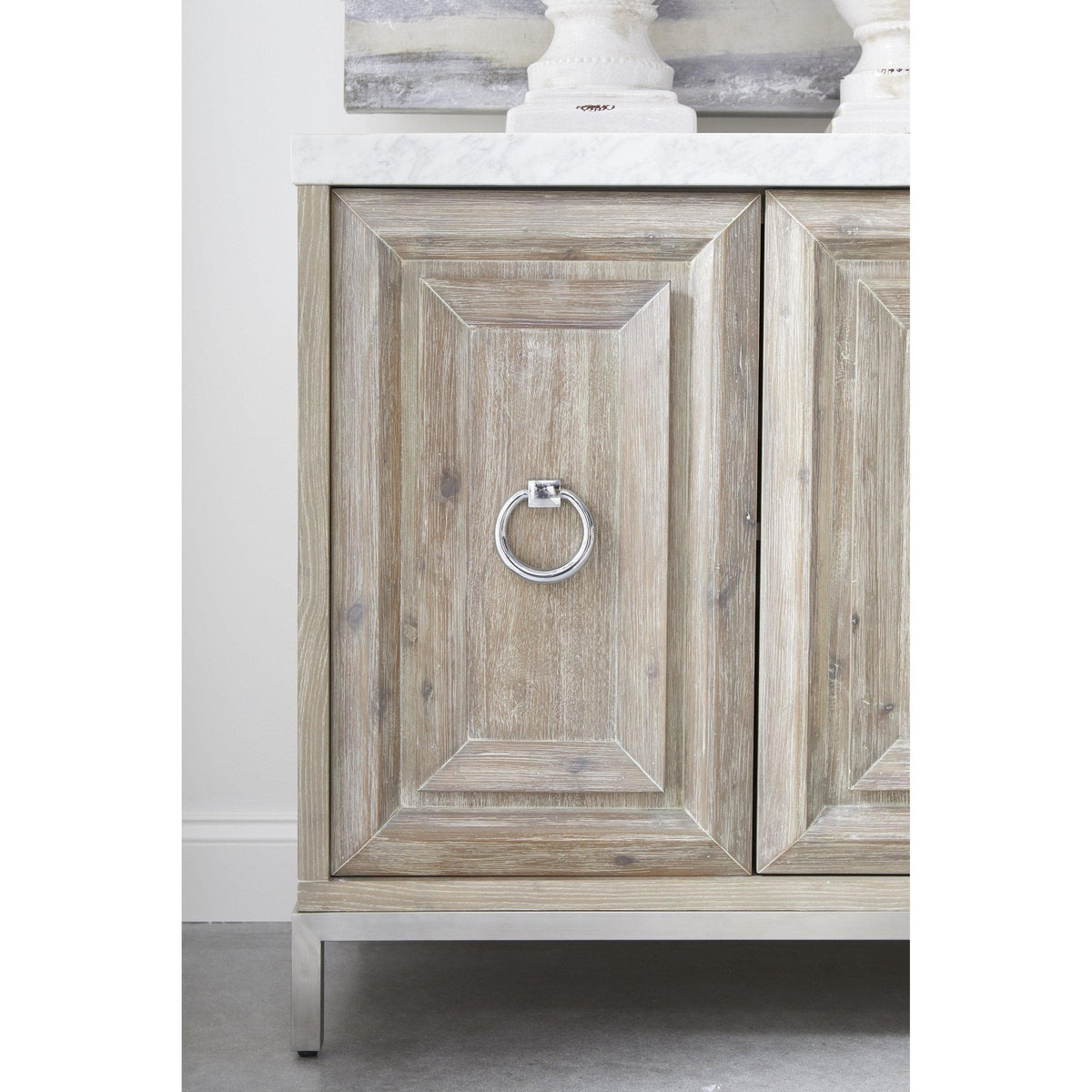 Allen Natural Gray Media Sideboard - Sideboard Side View | Bone & Brass